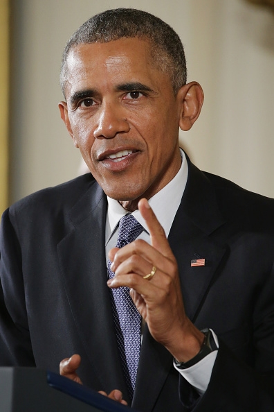 President Obama Speaks In The East Room Of White House On Efforts To Reduce Gun Violence