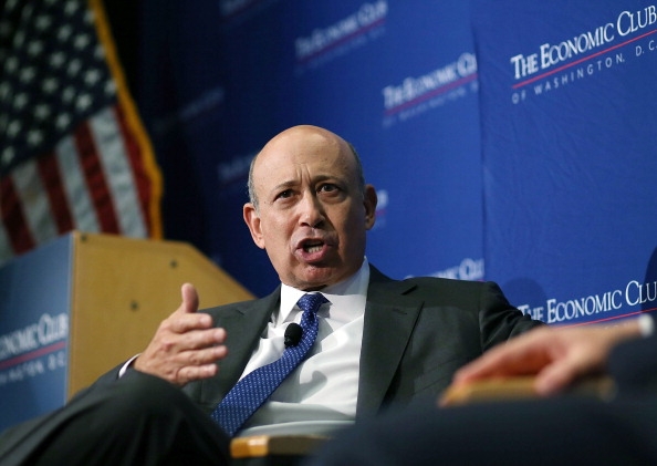 Lloyd Blankfein, Chairman and CEO of the Goldman Sachs Group, speaks at the Economic Club of Washington luncheon