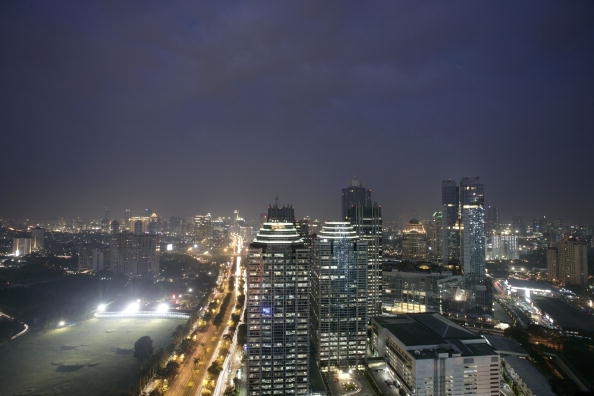 The downtown skyline of Indonesia's capital, Jakarta, where Swadharma Indotama Finance is based