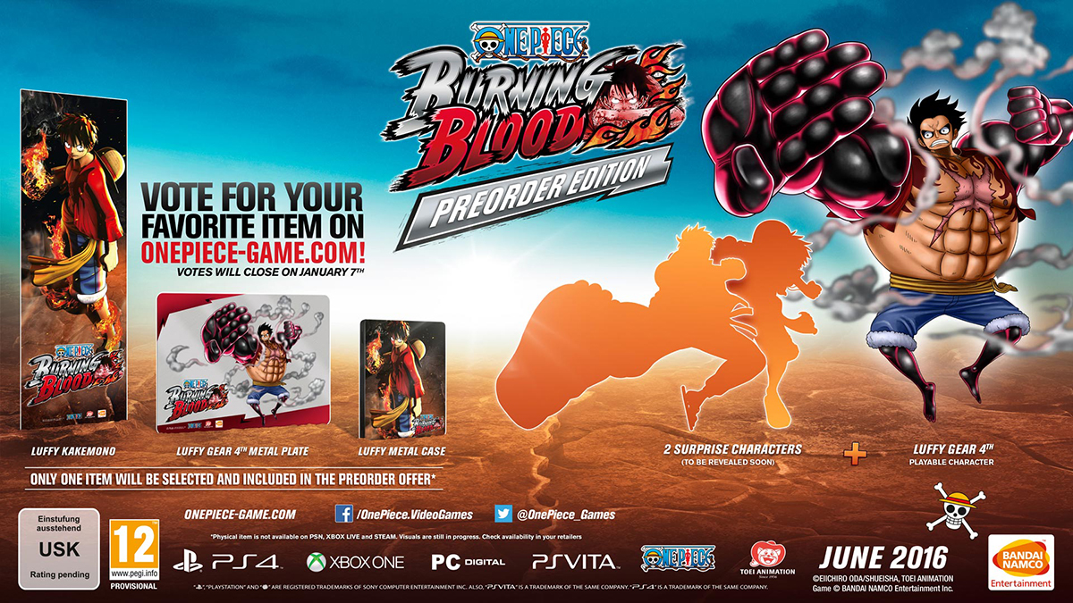 One Piece Burning Blood - PREORDER BONUS  for pc [pack]