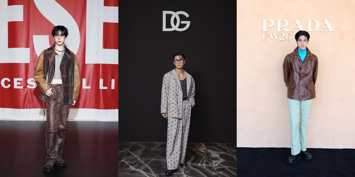 ATEEZ at Milan Fashion Week 2026: Yunho, Wooyoung, and San